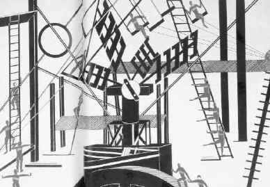 АЛЕКСАНДРА ЭКСТЕР. ЭСКИЗ ДЕКОРАЦИИ К “BALLET SATANIQUE” НА МУЗЫКУ А.СКРЯБИНА. 1921 Г.