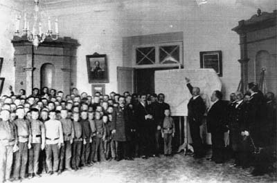 1913 ГОД. МУЖСКАЯ ГИМНАЗИЯ Г.ЕНИСЕЙСКА. УРОК ЗНАМЕНИТОГО ФРИТЬОФА НАНСЕНА